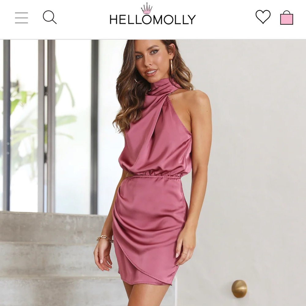 Hello Molly Glam Vibe Mini Dress in Plum